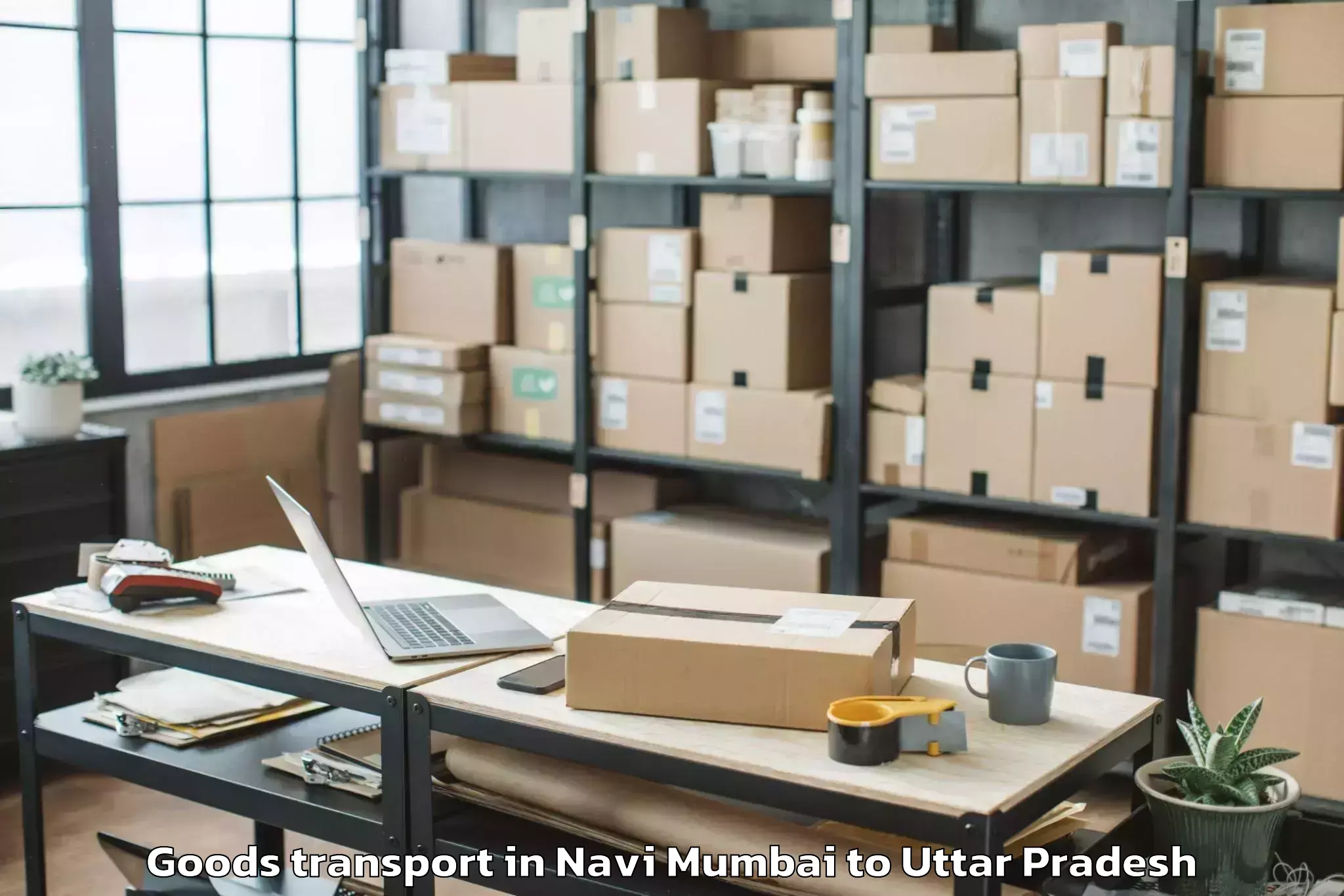 Quality Navi Mumbai to Muhammadabad Gohna Goods Transport